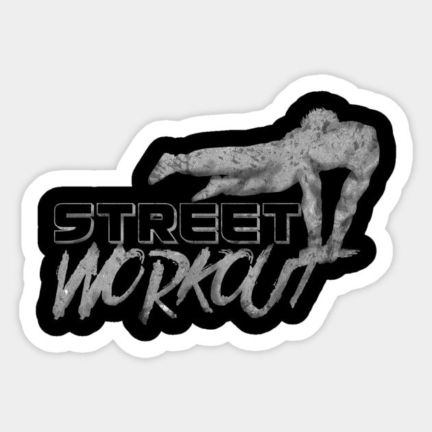 Street Workout - Planche Sticker by Speevector